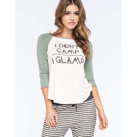 FULL TILT Glamp Womens Raglan Tee - Picture 2 of 6